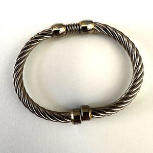 Silver tone bangle bracelet